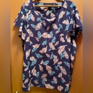 EUC Lane Bryant women’s plus size short sleeve flutter sleeve top size 26